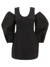 Jil Sander Cut-out Cotton Top In Black