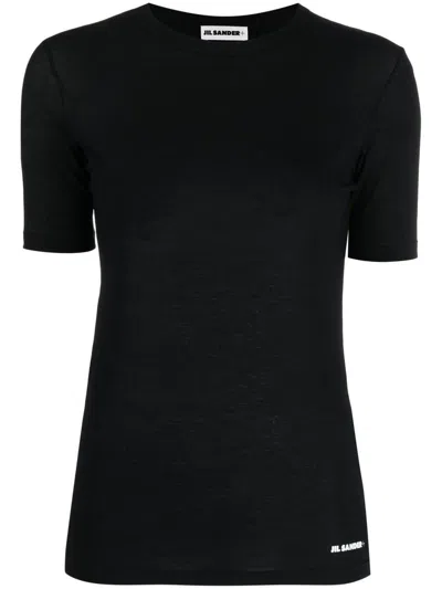 Jil Sander Black Short-sleeved Minimalist T-shirt
