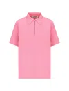 Jil Sander Zipped Polo Shirt In Electric Pink