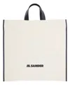 Jil Sander Man Handbag Ivory Size - Textile Fibers, Soft Leather In Beige