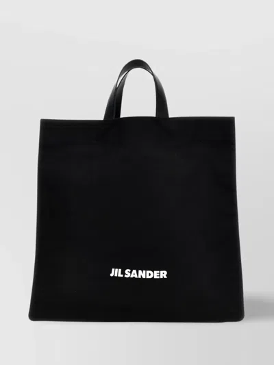 Jil Sander Tote Bag Square Top Handles In Animal Print