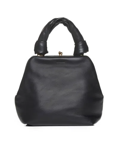 Jil Sander Logo Detailed Tote Bag In Black