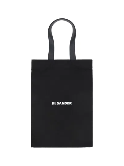 Jil Sander Tote Shoulder Bag In Black