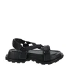 Jil Sander Touch-strap Flat Sandals In Black