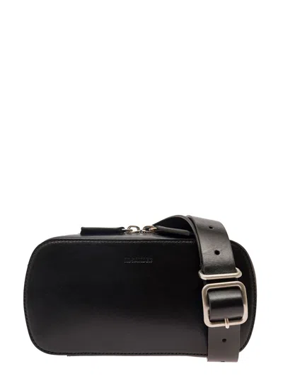 Jil Sander Lid Messenger Shoulder Bag In Black