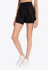 Jil Sander Trail Logo Print Shorts In Black