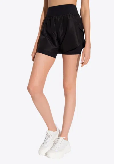 Jil Sander Trail Logo Print Shorts In Black