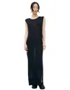 Jil Sander Translucent Cotton Dress In Black