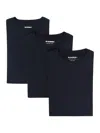 Jil Sander Tree-pack Of Crewneck T-shirts With Applique In Blue