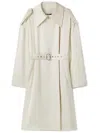 Jil Sander Belted Trench Coat In White