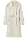 Jil Sander Belted Trench Coat In White