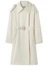 Jil Sander Belted Trench Coat In White