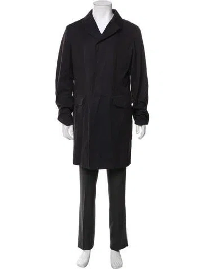 Pre-owned Jil Sander Trench Coat In Black
