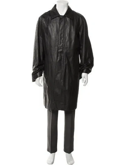 Pre-owned Jil Sander Trench Coat In Black