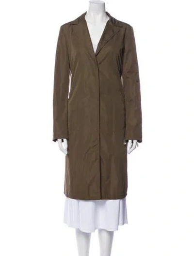 Pre-owned Jil Sander Trench Coat In Green