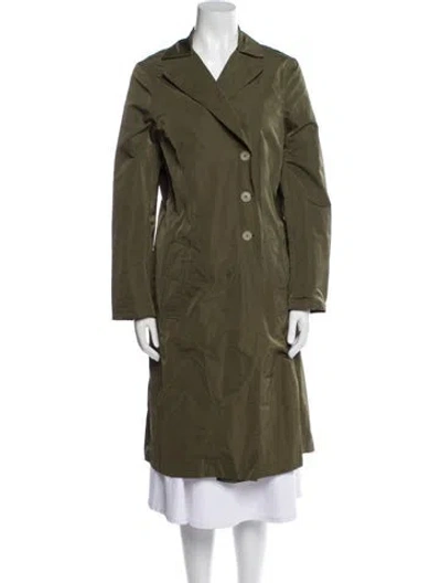 Pre-owned Jil Sander Trench Coat In Green