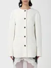Jil Sander Woman Coat Cream Size 6 Virgin Wool In White