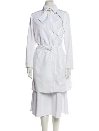 Pre-owned Jil Sander Trench Coat In White