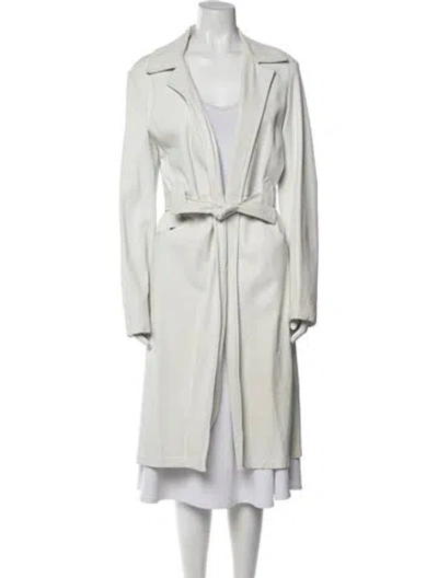 Pre-owned Jil Sander Trench Coat In White