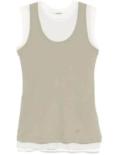 JIL SANDER LAYERED TANK TOP - WOMEN'S - COTTON