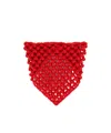 Jil Sander Triangle Knitted Scarf In Red