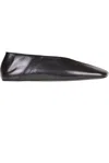 Jil Sander Square-toe Leather Ballerina Shoes In Black