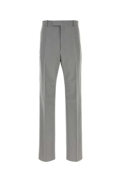 Jil Sander Grey Flat Front Pants In Gray