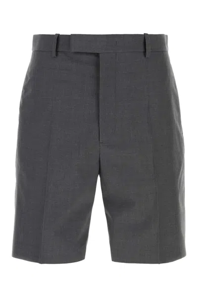 Jil Sander Dark Grey Solid Shorts In Black