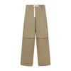 Jil Sander Beige Water-repellent Cotton Pants In Green