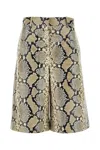 Jil Sander Python-effect Leather Bermuda Shorts