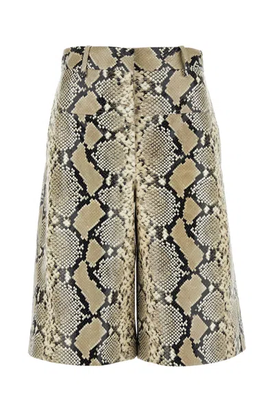 JIL SANDER JIL SANDER PRINTED LEATHER BERMUDA SHORTS