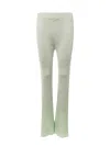 Jil Sander Fully-pleated Flared-leg Trousers In Green