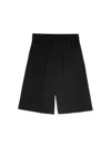 Jil Sander Fluid Viscose Shorts In Black