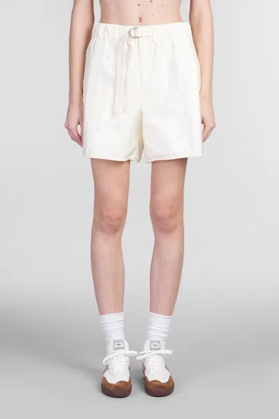 JIL SANDER TROUSERS 256 SHORT SHORTS IN BEIGE POLYAMIDE