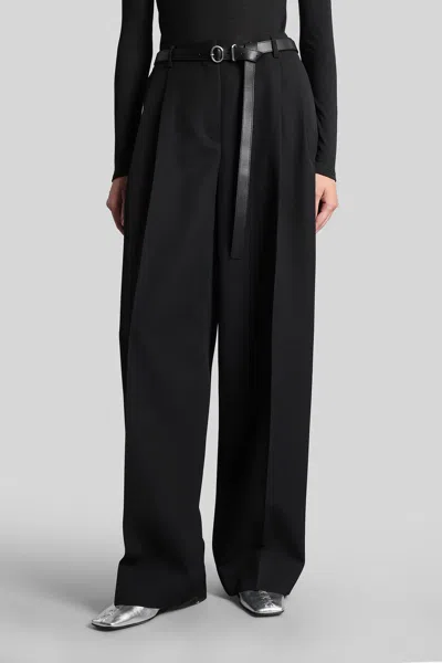 Jil Sander Trousers 42 Pants In Black Wool