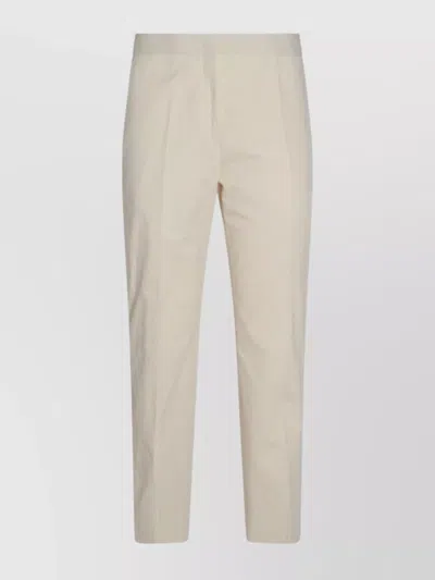 Jil Sander Trousers Back Side Pockets Loops In White