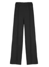 Jil Sander Creased Straight Trousers In Black
