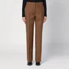 Jil Sander Tailored Wool Slim Pants In Brown