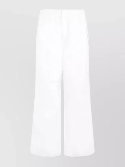 JIL SANDER TROUSERS COTTON ELASTICATED WAISTBAND