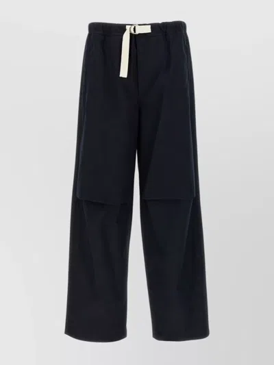 Jil Sander Trousers Featuring Wide Leg And Elastic Waistband In Blue