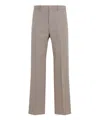 Jil Sander Tailored Straight Leg Wool Pants In Grey