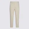 Jil Sander Tapered Cotton Trousers In Gray