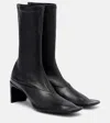 Jil Sander Trunk Leather Mid-calf Boots In Black