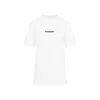Jil Sander Cotton T-shirt With Front Printed Logo In White