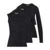 Jil Sander Women's 3 Pack T-shirts In Black