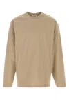 Jil Sander Light Beige Solid T-shirt In Burgundy