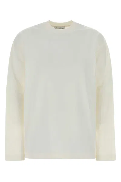 Jil Sander T-shirt Cn Ls Pnt In White