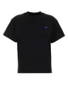 Jil Sander Cotton T-shirt With Contrasting Embroidered Front Logo In Black