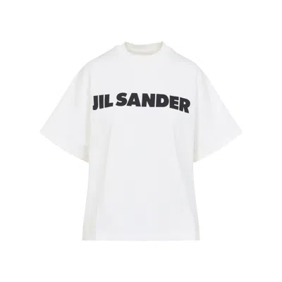 Jil Sander Crewneck Short Sleeves Classic Print T-shirt Clothing In White