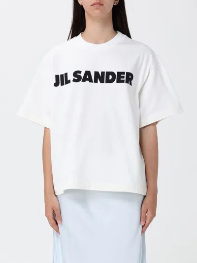 Jil Sander White Wide T-shirt With Logo